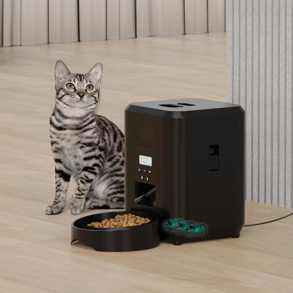 Smart Automatic Pet Feeder with Timer – Timed Cat & Dog Food Dispenser with Slow Feed Bowl