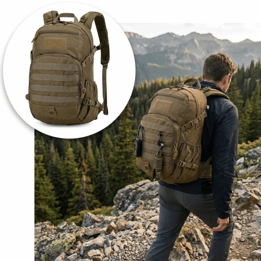 Outdoor Gear 25L Capacity Hiking Backpack Durable Water-Resistant Fitness Bag Lightweight Molle Backpack Backpacking