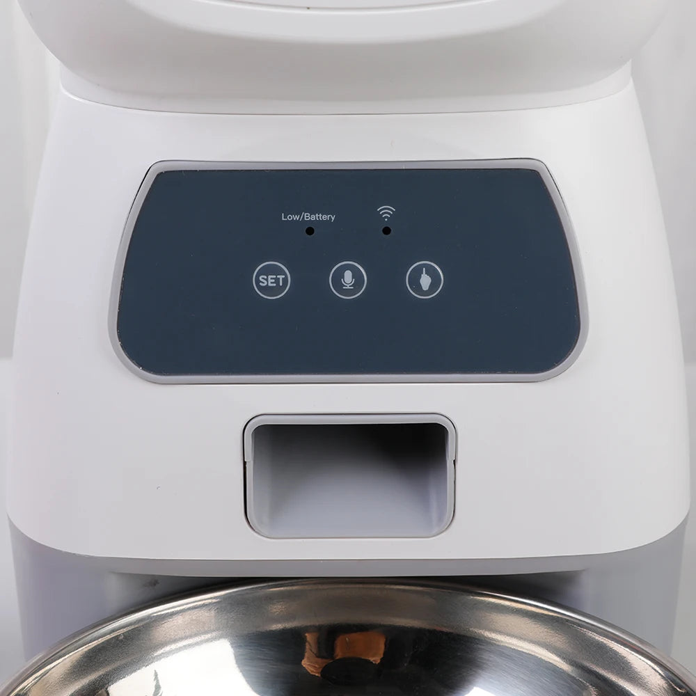 3.5L WiFi Smart Automatic Pet Feeder with Voice Recorder – Large Capacity Cat & Dog Food Dispenser