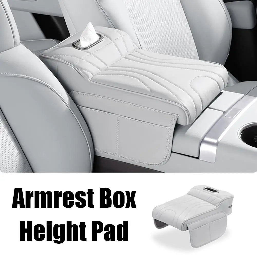 For Haval H9 2rd 2024 2025 Car Armrest Box Height Increase Pad Leather Protective Cover Storage Bag Auto Styling Accessories