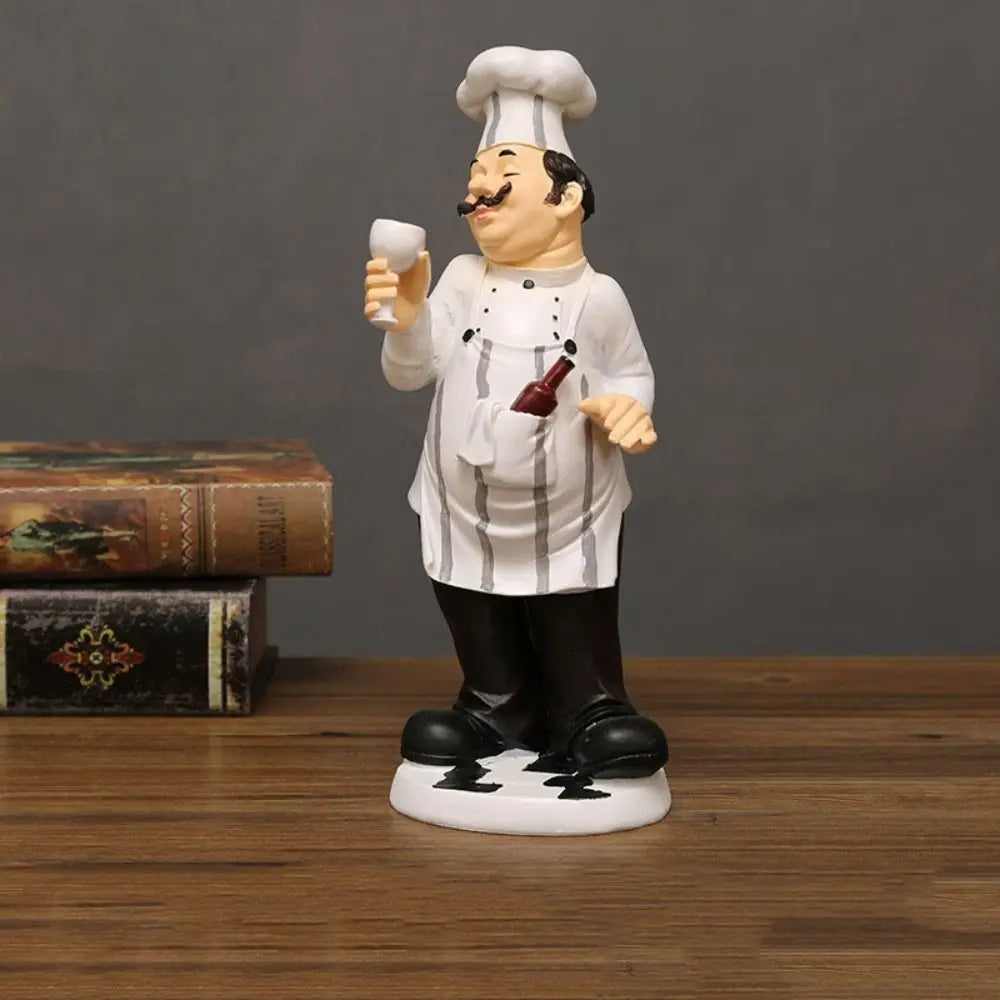 Handicraft Rustic Bakery Chef Resin Statue Model Crafts Farmhouse Cake Shop Decor Simulated Display Kitchen Chef Figurine