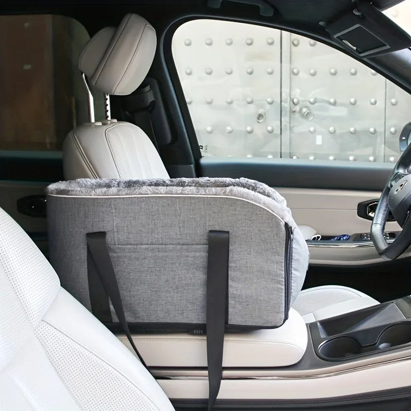 Linen Pet Car Seat Mat – Anti-Slip Portable Travel Bed for Cats & Dogs