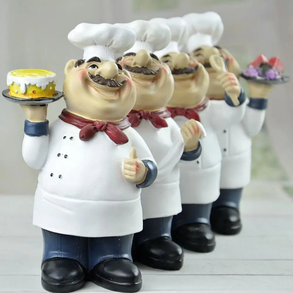 Handicraft Rustic Bakery Chef Resin Statue Simulated Crafts Farmhouse Cake Shop Decor Collectible Funny Doll