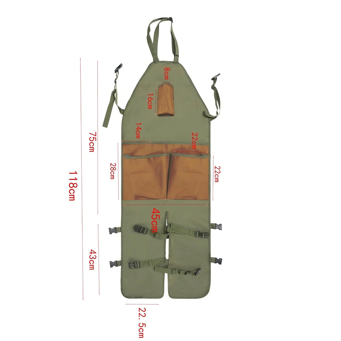 Garden apron, Apron Man,Harvest Apron with Pockets,Waterproof,Adjustable,Reinforced Knees for Mow Grass and Lawn Mowing