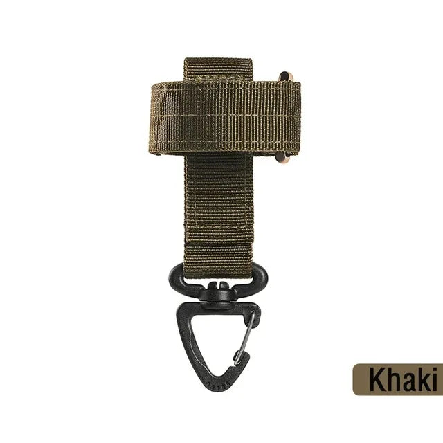 Mountaineering Buckle Outdoor Keychain Gear Clip Keeper Pouch Belt Keychain Gloves Rope Holder Military Hook Camping