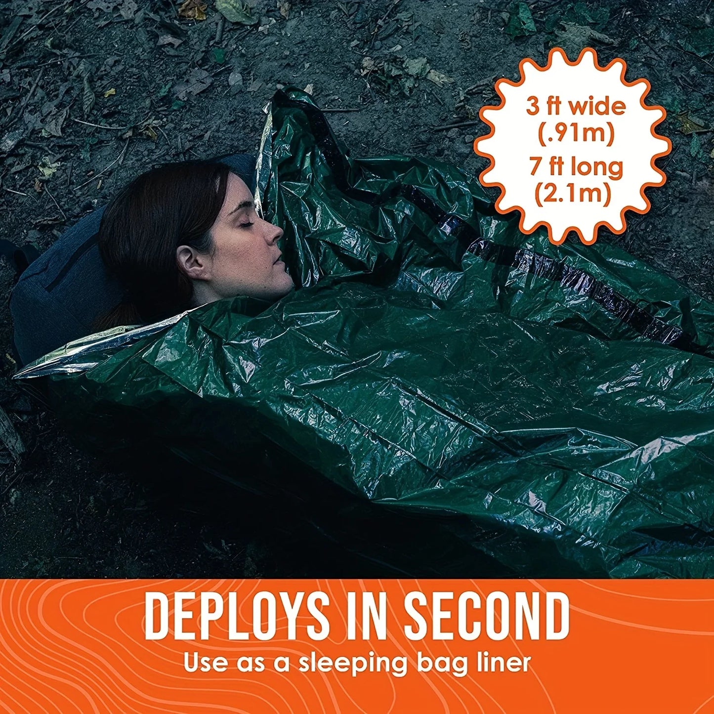 Outdoor emergency 3-piece set including tent, raincoat, sleeping bag, outdoor emergency first aid, travel, outdoor insulation