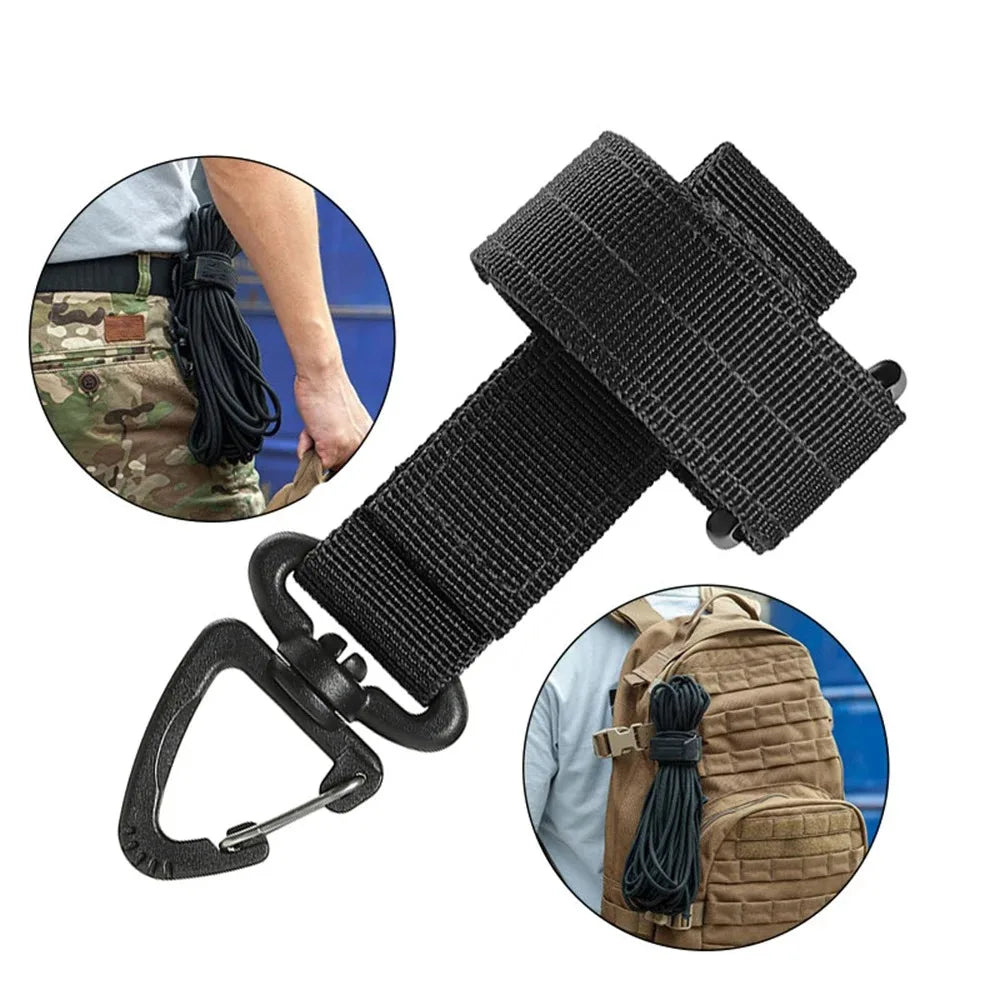 Mountaineering Buckle Outdoor Keychain Gear Clip Keeper Pouch Belt Keychain Gloves Rope Holder Military Hook Camping