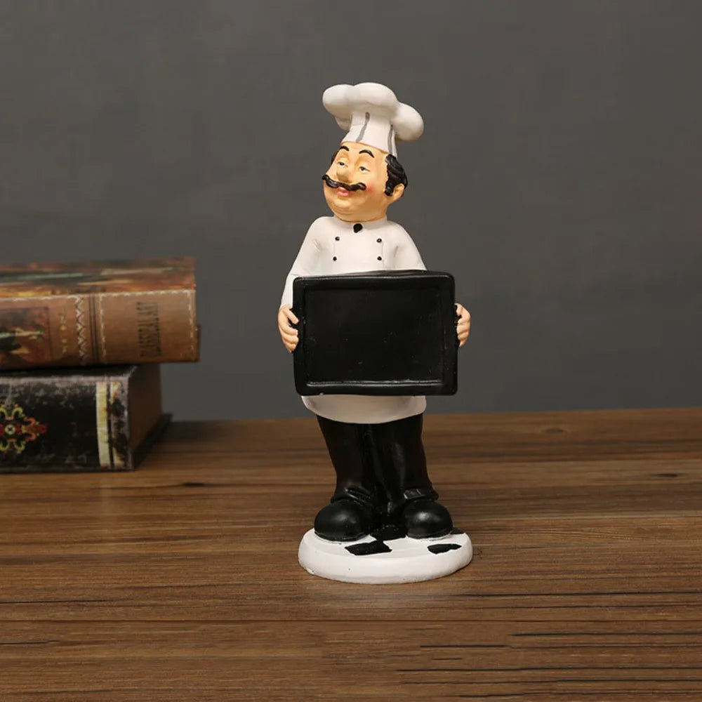 Handicraft Rustic Bakery Chef Resin Statue Model Crafts Farmhouse Cake Shop Decor Simulated Display Kitchen Chef Figurine