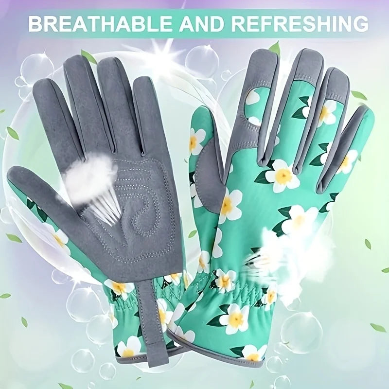 Garden Gloves for Women Floral Gardening Gloves Ladies Soft Breathable Yard Work Glove Light Working Gloves