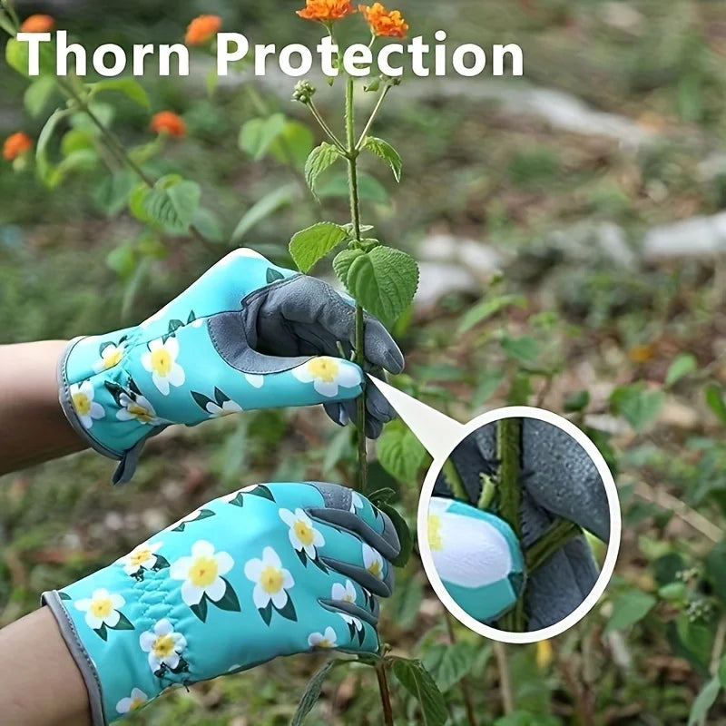 Garden Gloves for Women Floral Gardening Gloves Ladies Soft Breathable Yard Work Glove Light Working Gloves