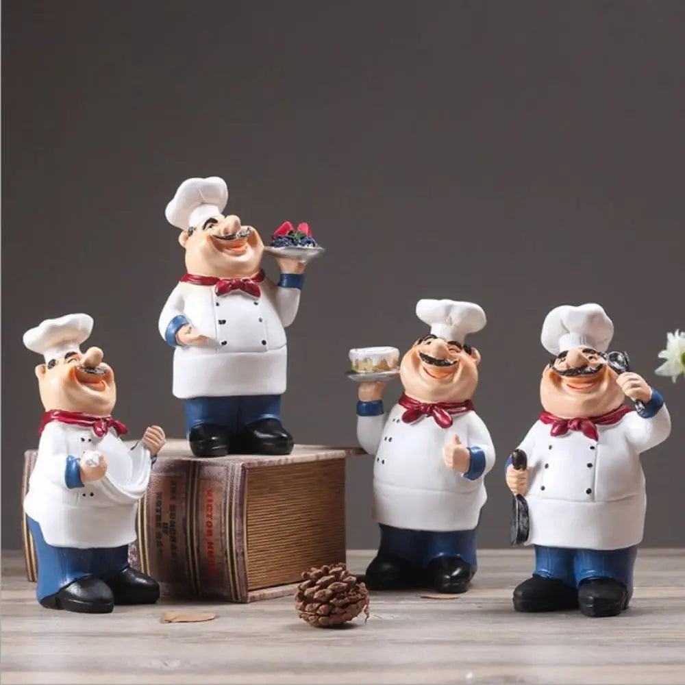 Handicraft Rustic Bakery Chef Resin Statue Simulated Crafts Farmhouse Cake Shop Decor Collectible Funny Doll