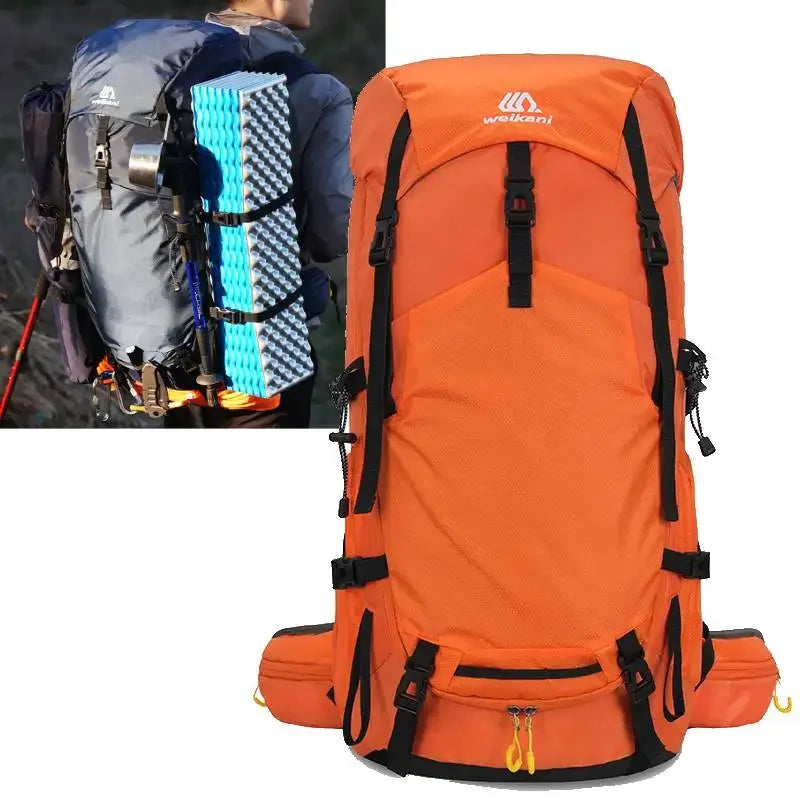 Outdoor Camping Climbing Trekking Bag Hiking Backpack With Rain Cover Large Sport Gear Organiser Daypack Travel Luggage Rucksack