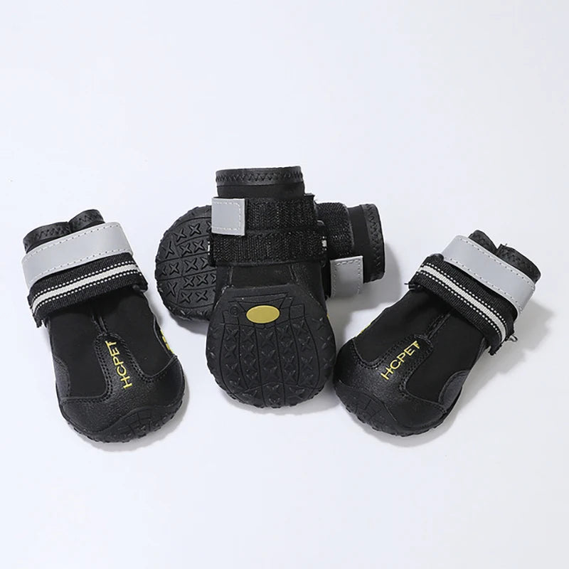 Reflective Waterproof Dog Boots – Anti-Slip Winter Shoes for Medium & Large Dogs