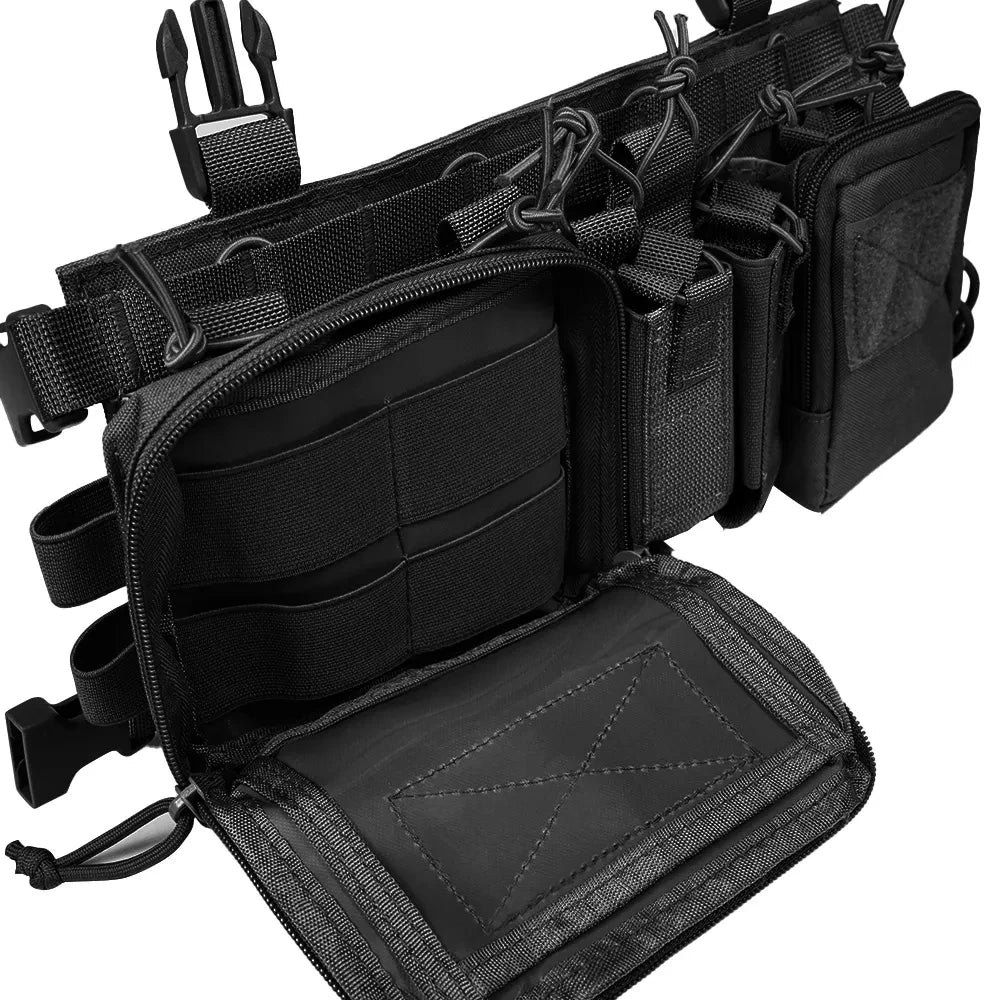Outdoor Sports Airsoft Gear Combat Assault Molle Vest Accessory Pouch Bag Carrier Tactical Camouflage Chest Rig