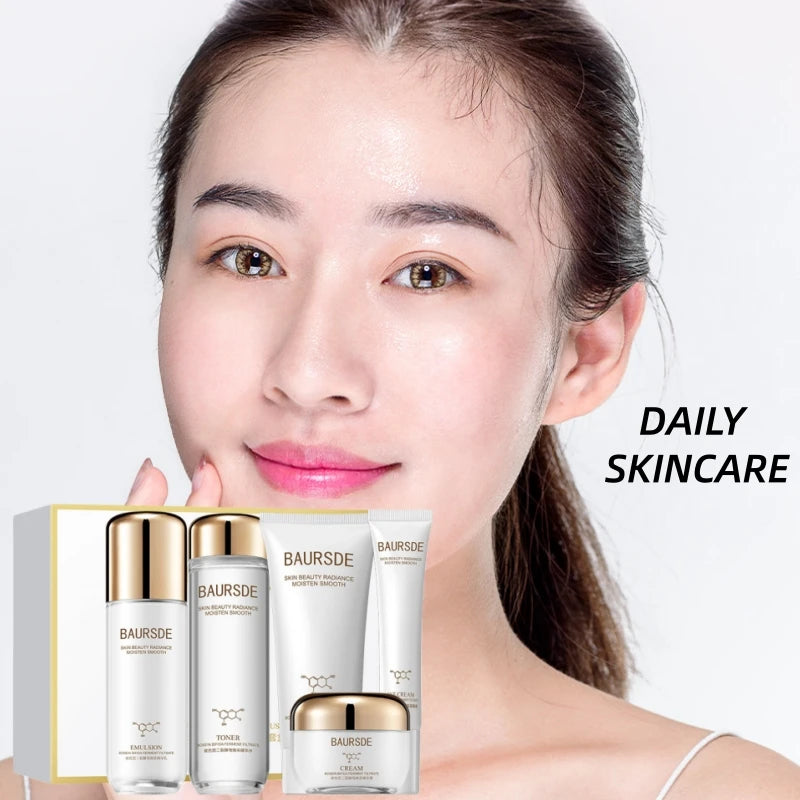 Bosein Retinol Skincare Five-Piece Set, Including Cleansing Balm, Essence Water, Eye Cream, Essence Lotion, and Essence Cream, Contains Skin-Friendly Ingredients Such as Bosein, Niacinamide, Centella Asiatica Extract, Etc., w