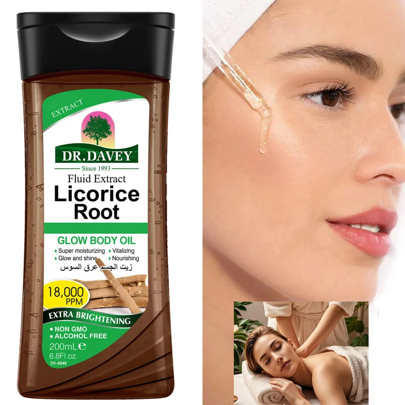 DR.DAVEY Licorice Skin Care3SetLicorice Body Lotion+Body Oil+Arbutin soapFour Seasons Skin Care Set Gift Hydrating Moisturizing