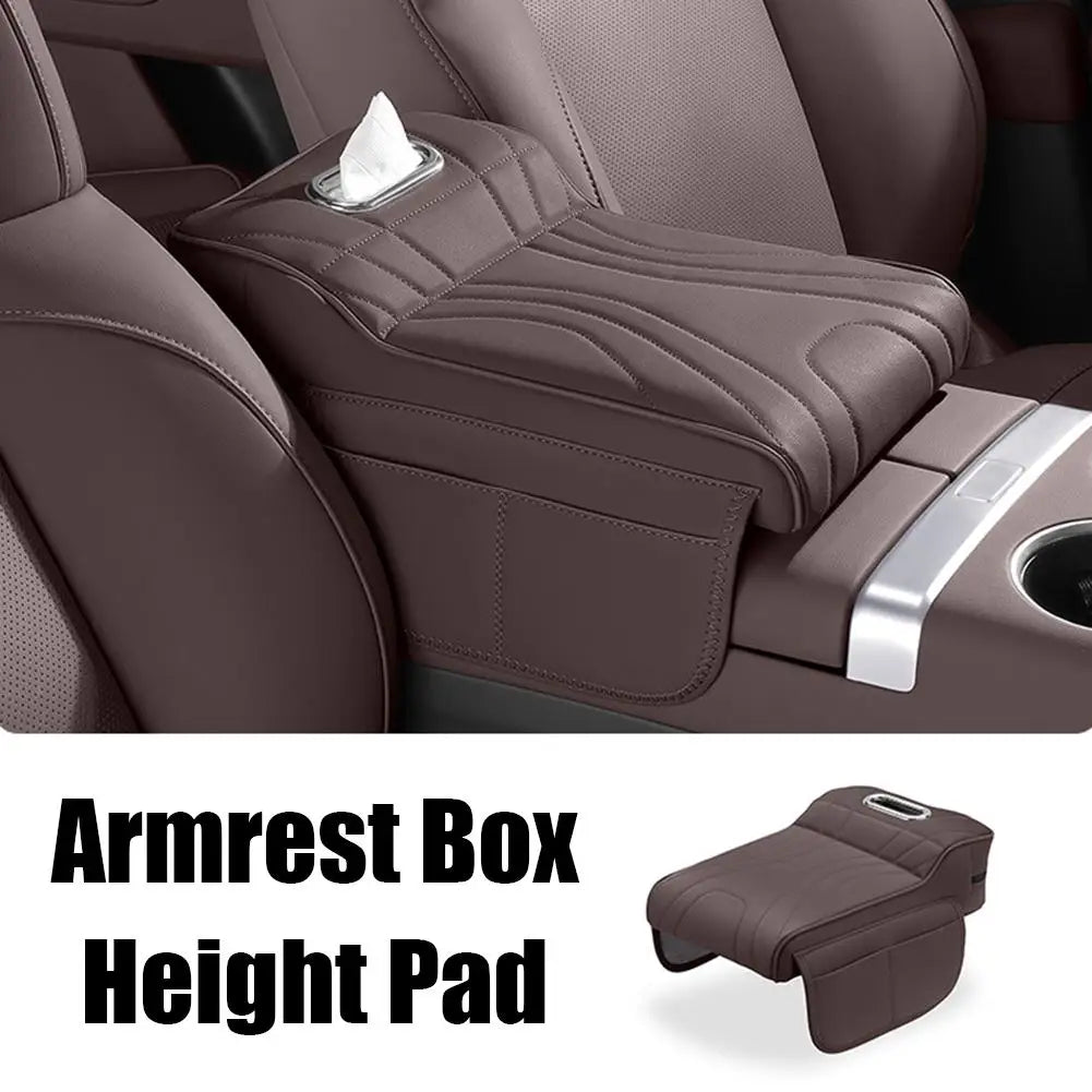 For Haval H9 2rd 2024 2025 Car Armrest Box Height Increase Pad Leather Protective Cover Storage Bag Auto Styling Accessories