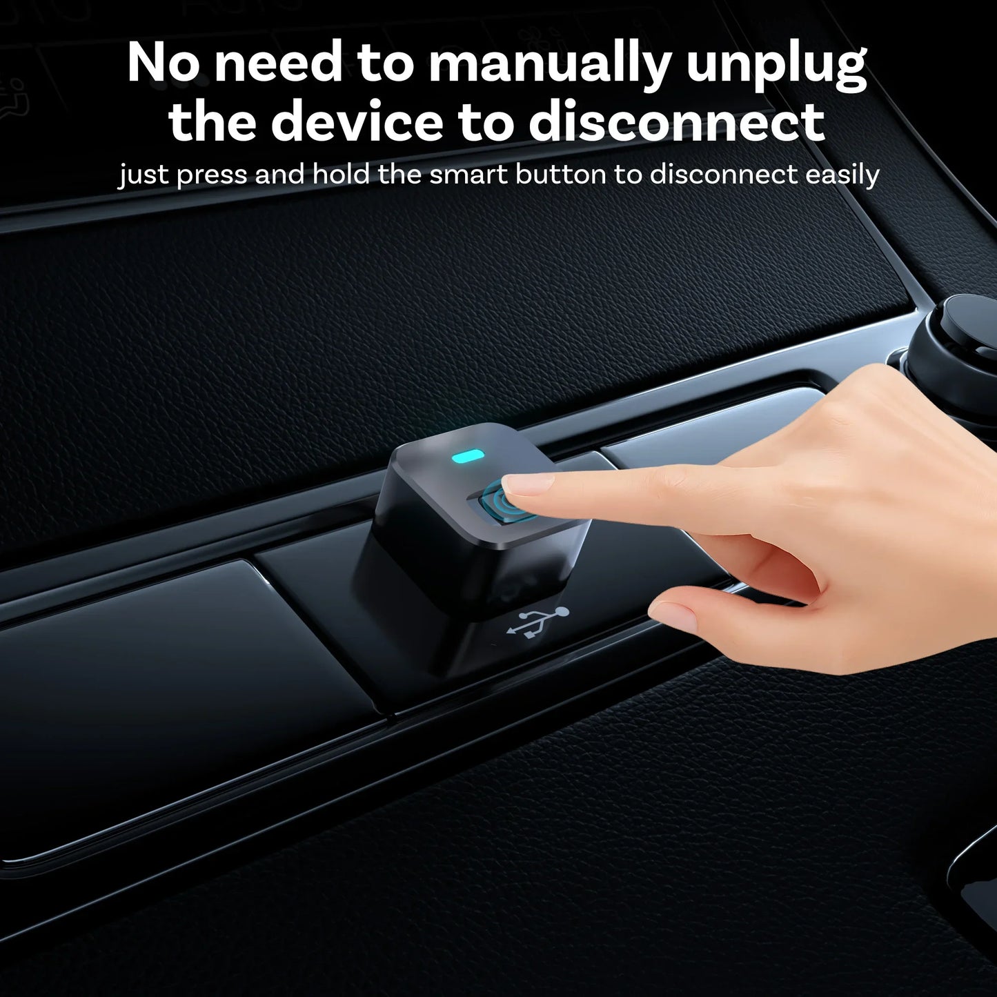 OTTOCAST Mini Dot Cube Wireless CarPlay Android Auto Adapter 2 in 1 USB AI Car Accessories for Totoya VW Benz Chevrolet Hyundai