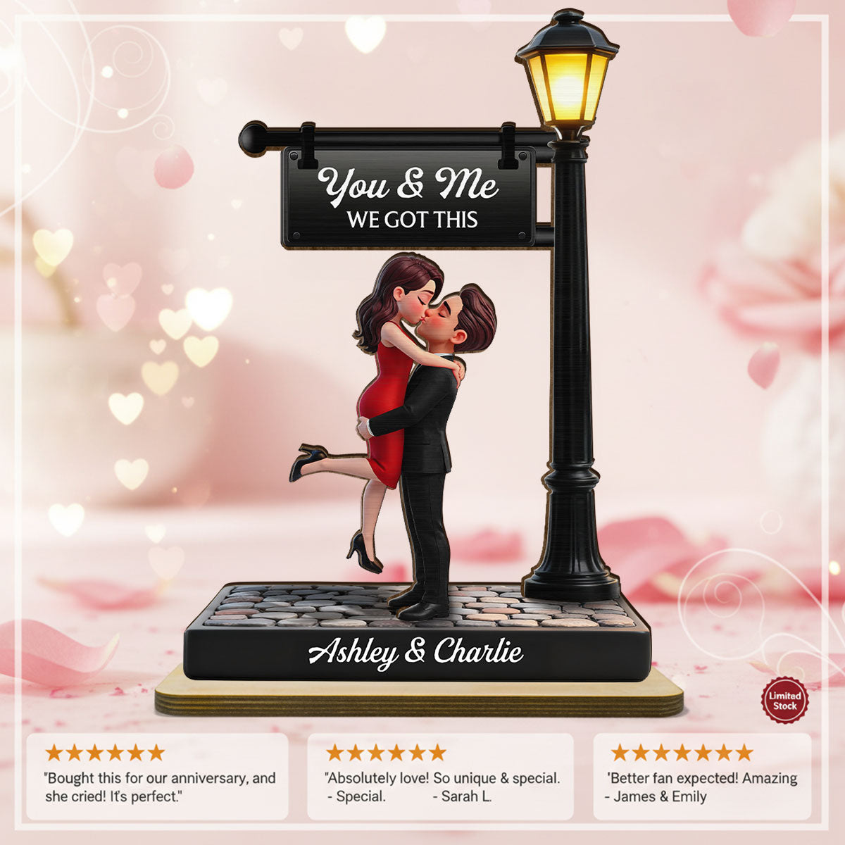 Personalized Couple Wooden Plaque – Custom Name Anniversary & Wedding Gift