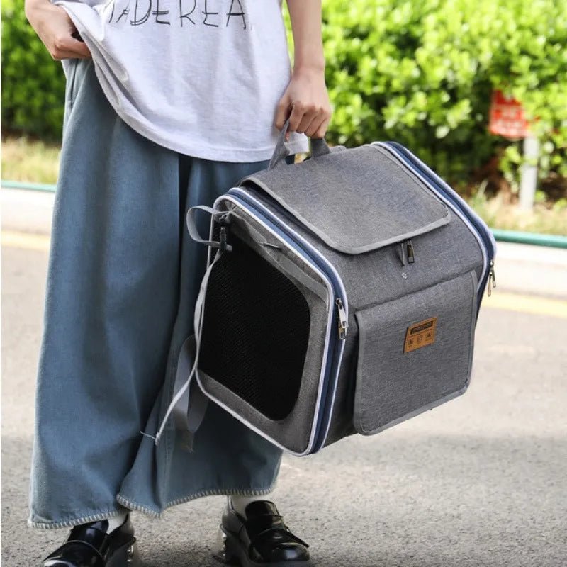 Bicycle Pet Carrier Backpack – Portable Outdoor Bag for Cats & Dogs on Bikes & Motorcycles