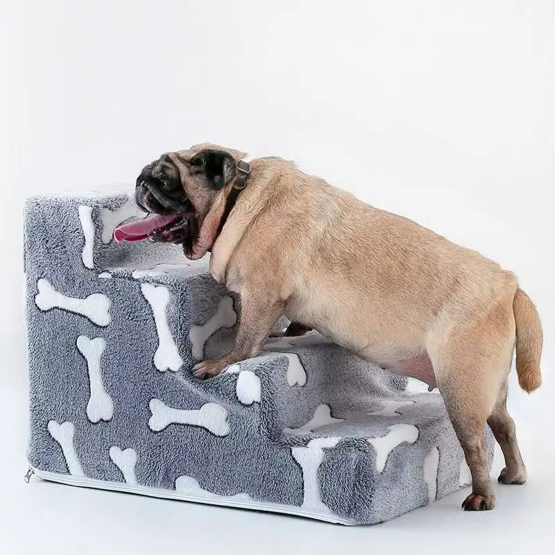 Bone Shape Dog Stairs – Non-Slip Pet Steps for Sofa & Bed, Protects Joints of Senior Dogs