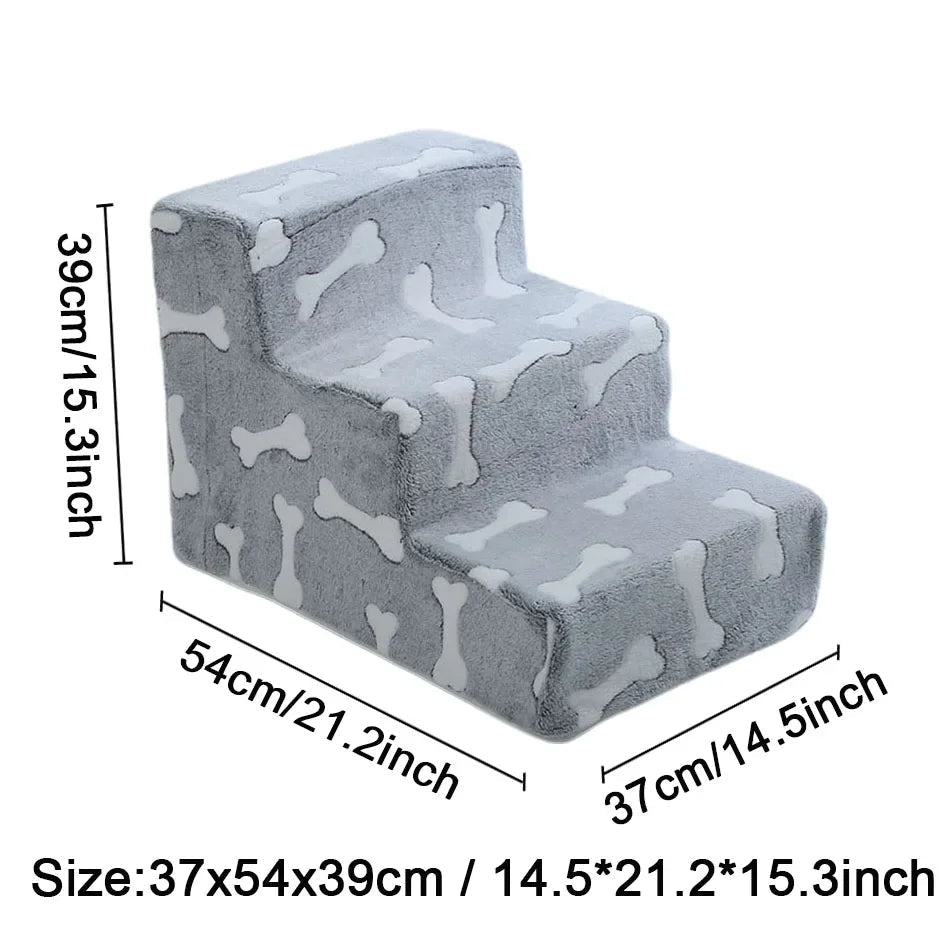 Bone Shape Dog Stairs – Non-Slip Pet Steps for Sofa & Bed, Protects Joints of Senior Dogs