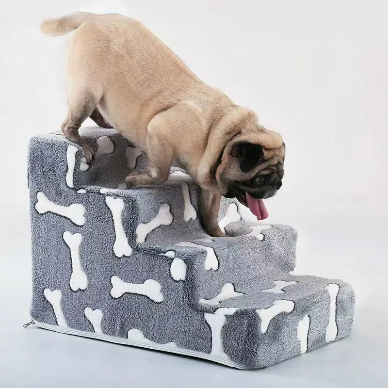Bone Shape Dog Stairs – Non-Slip Pet Steps for Sofa & Bed, Protects Joints of Senior Dogs