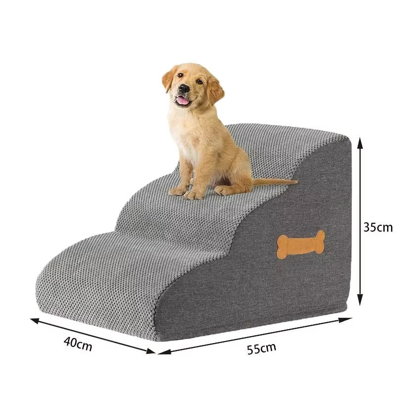 Bone Shape Dog Stairs – Non-Slip Pet Steps for Sofa & Bed, Protects Joints of Senior Dogs