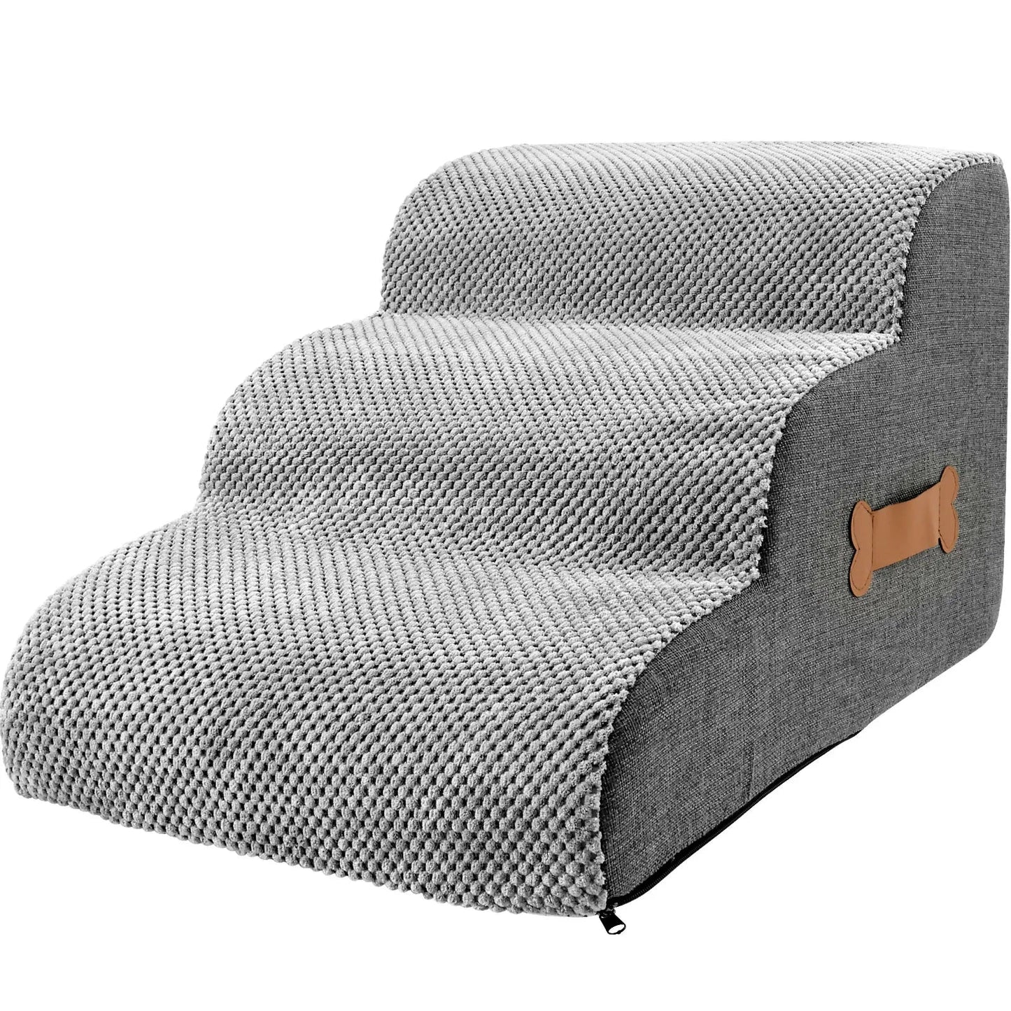Curved Dog Stairs Ramp – Non-Slip Pet Steps for Sofa & High Beds, 2 & 3 Step