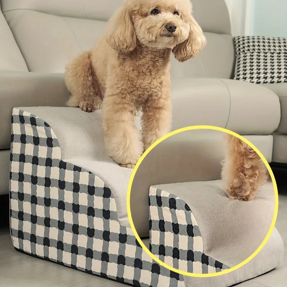 Dog Ramp Stairs – High Density Foam Non-Slip Pet Steps for Older Dogs with Joint Pain