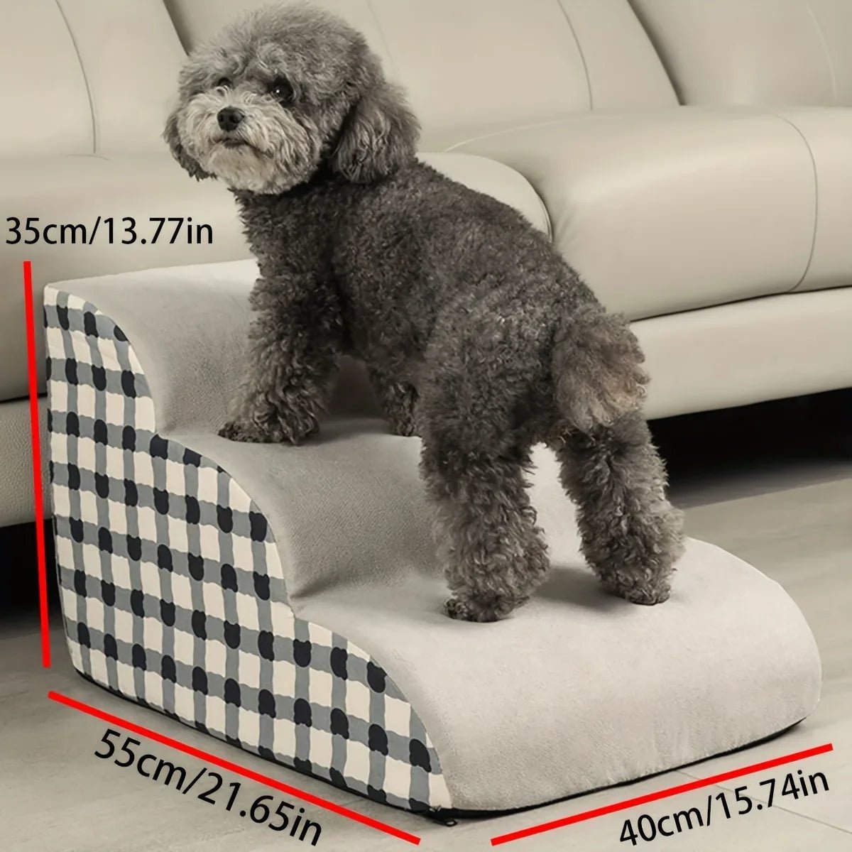 Dog Ramp Stairs – High Density Foam Non-Slip Pet Steps for Older Dogs with Joint Pain