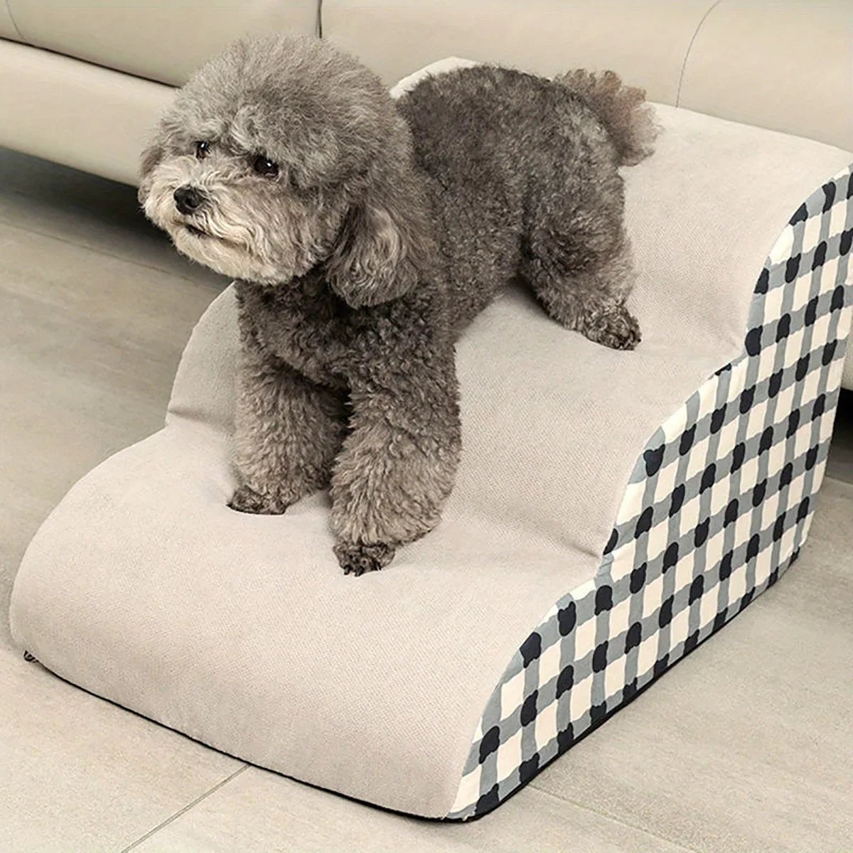 Dog Ramp Stairs – High Density Foam Non-Slip Pet Steps for Older Dogs with Joint Pain
