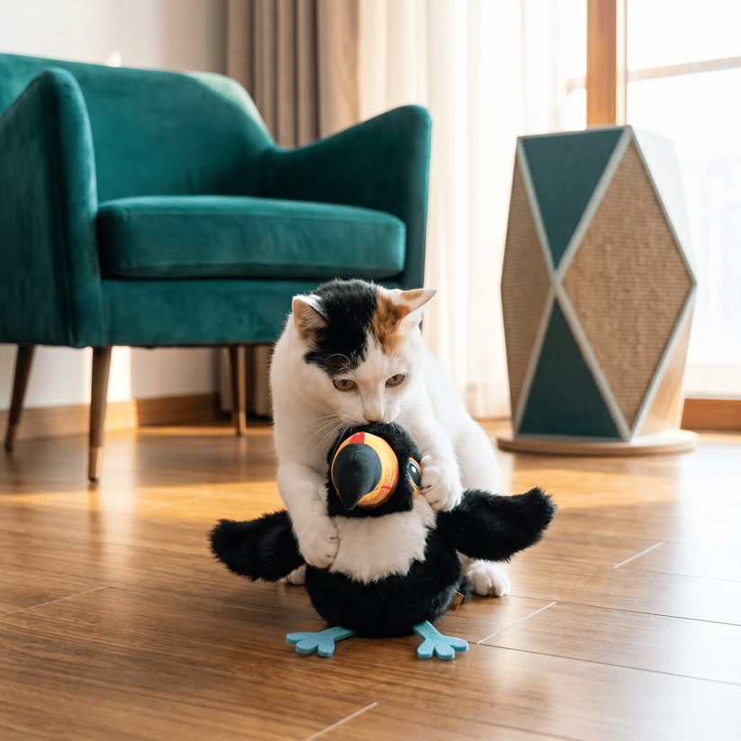 Fluttering and Chirping Bird Cat Toy