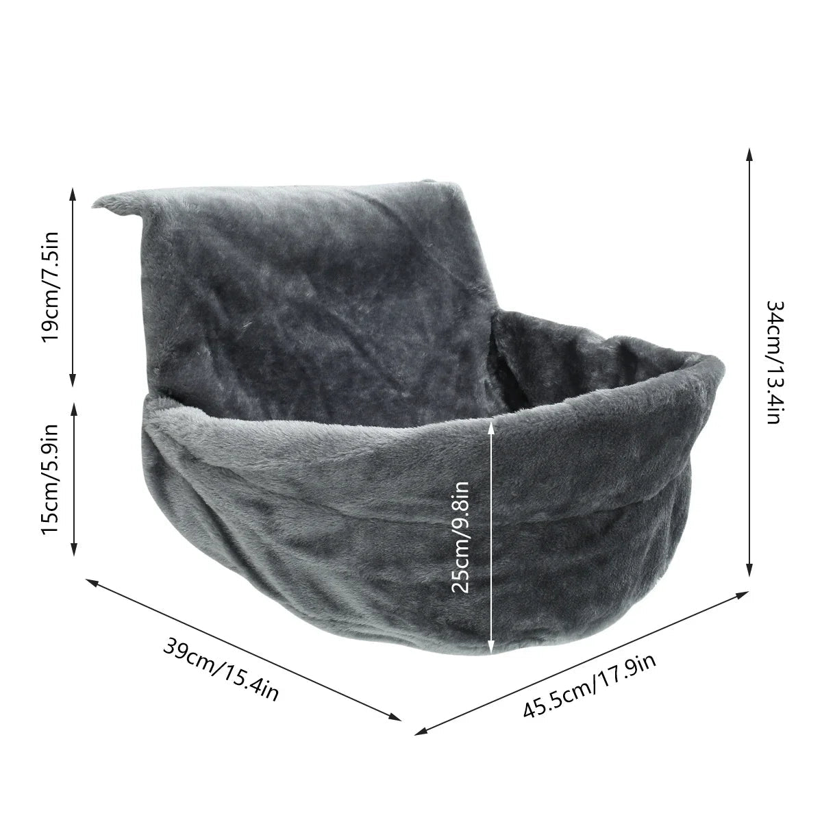 Hanging Cat Radiator Bed – Luxury Warm Fleece Hammock with Metal Frame