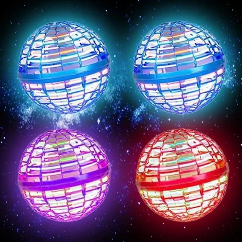 Flying Orb Ball (Red, 2026 Upgraded) with Dazzling Lights, Magic Hover Spinner, Cool Boomerang Drone, Floating Cosmic Globe