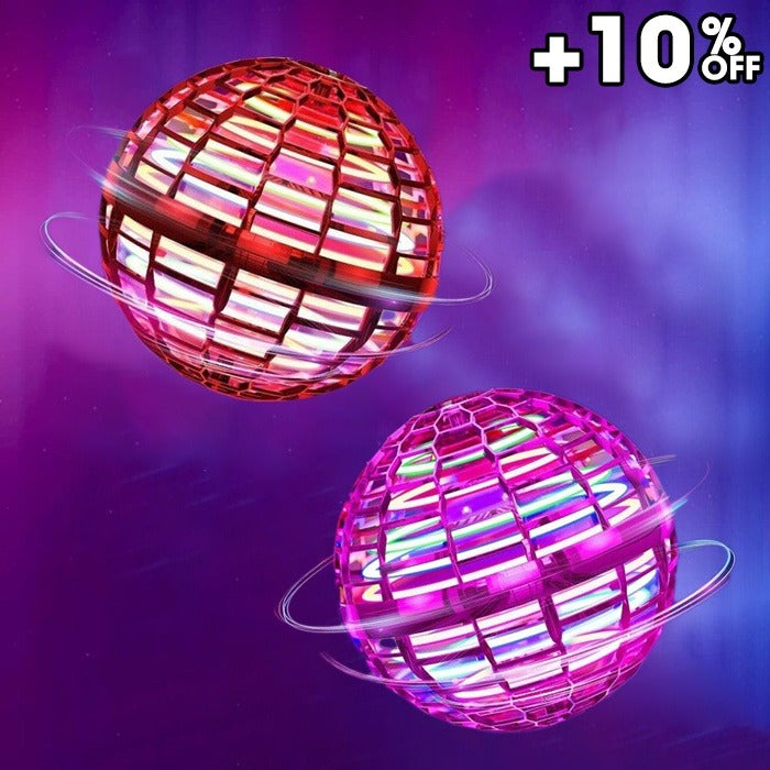 Flying Orb Ball (Red, 2026 Upgraded) with Dazzling Lights, Magic Hover Spinner, Cool Boomerang Drone, Floating Cosmic Globe