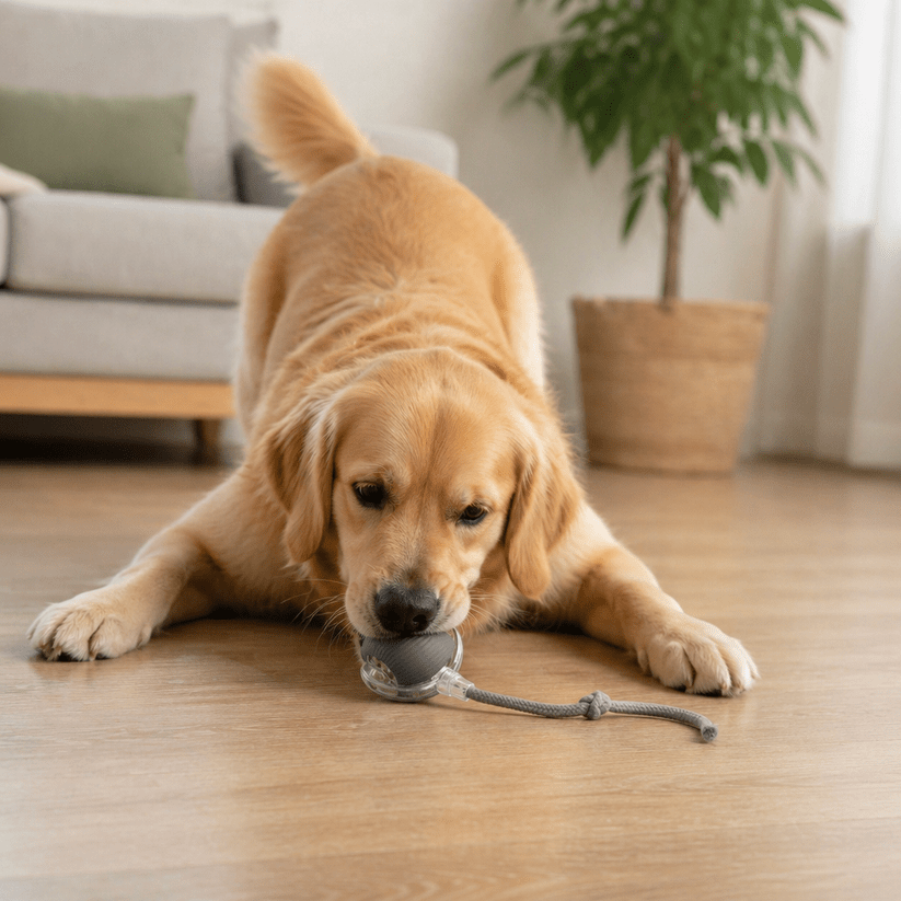 interactive toy ball with a tail. Suitable for cats and dogs
