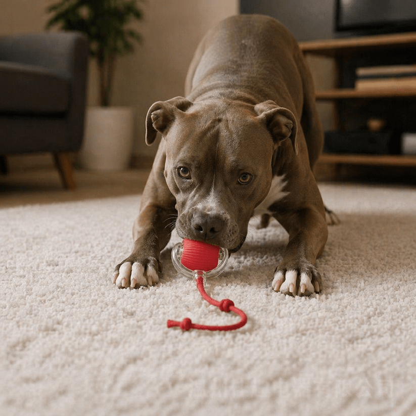 interactive toy ball with a tail. Suitable for cats and dogs