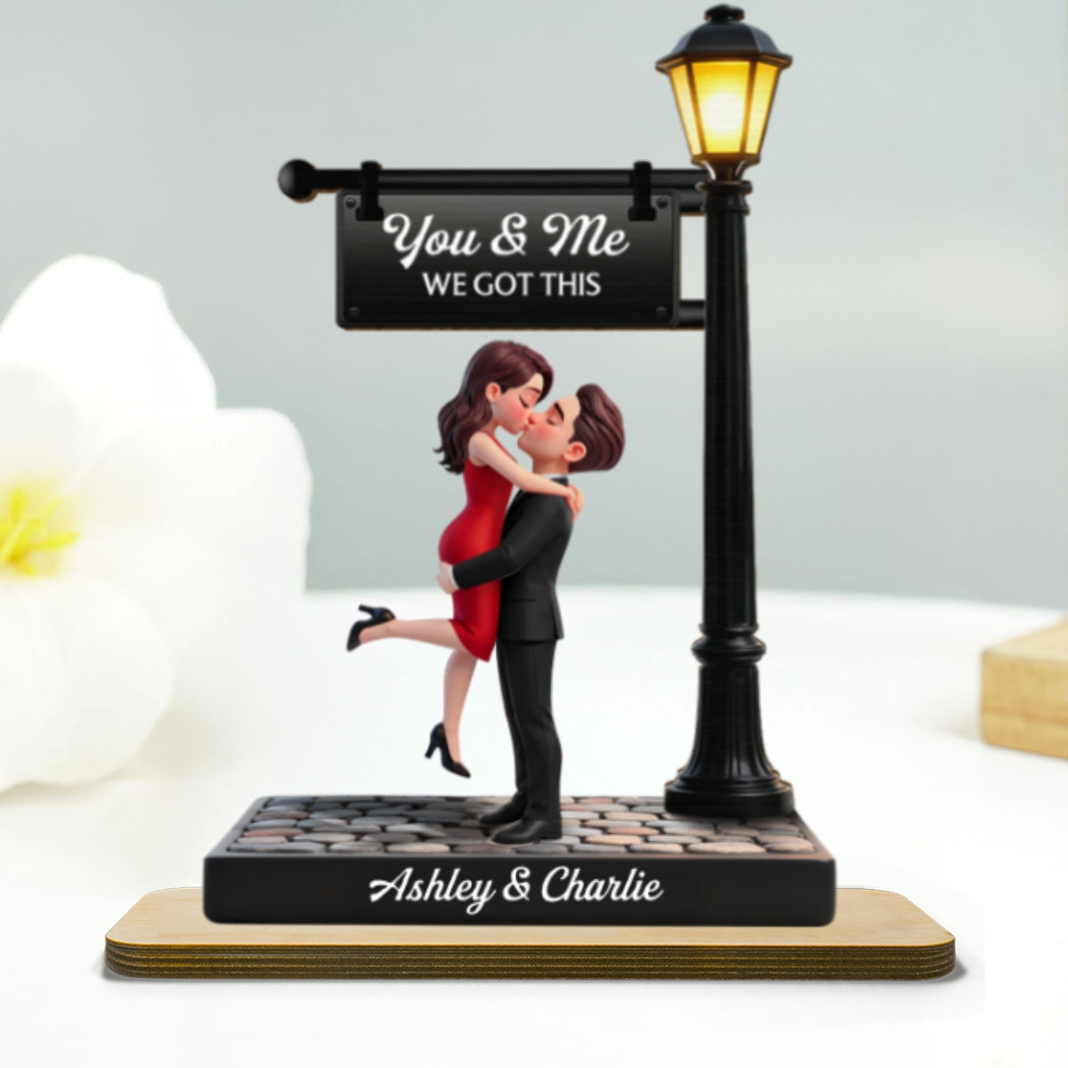 Personalized Couple Wooden Plaque – Custom Name Anniversary & Wedding Gift
