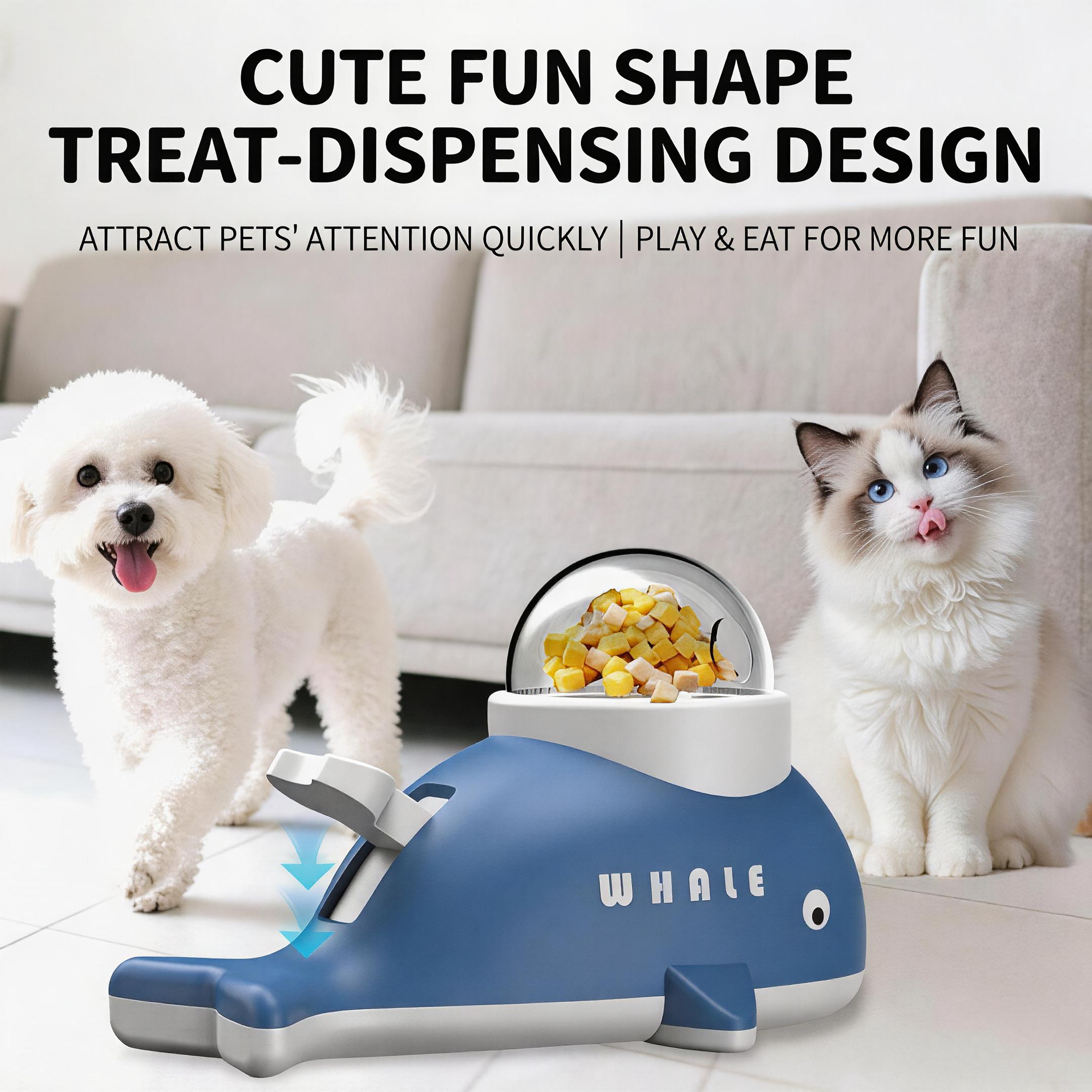 Duck & Whale Press-Type Pet Treat Dispenser | Cats & Dogs