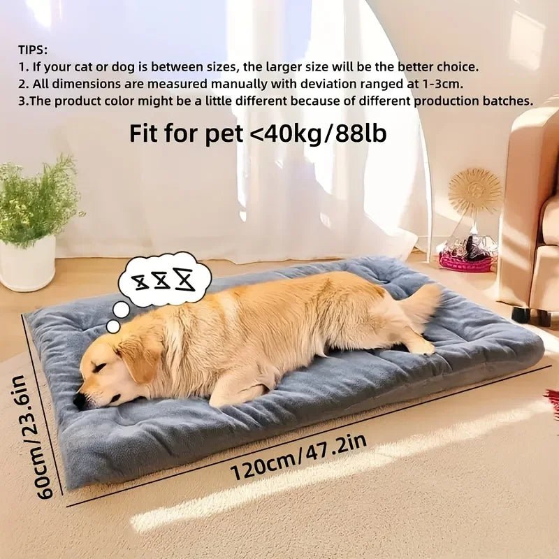 Large Dog Sofa Bed – 120cm Warm Winter Pet Mattress for Dogs & Cats