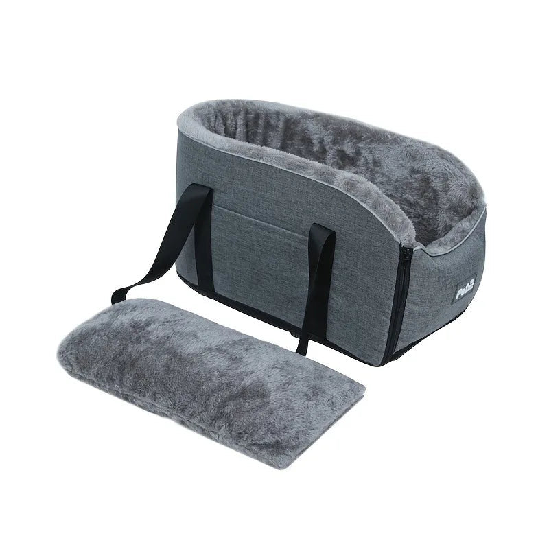 Linen Pet Car Seat Mat – Anti-Slip Portable Travel Bed for Cats & Dogs