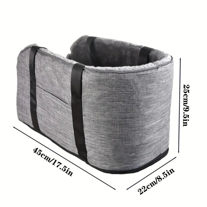 Linen Pet Car Seat Mat – Anti-Slip Portable Travel Bed for Cats & Dogs