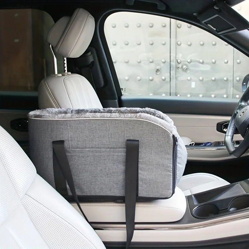 Linen Pet Car Seat Mat – Anti-Slip Portable Travel Bed for Cats & Dogs