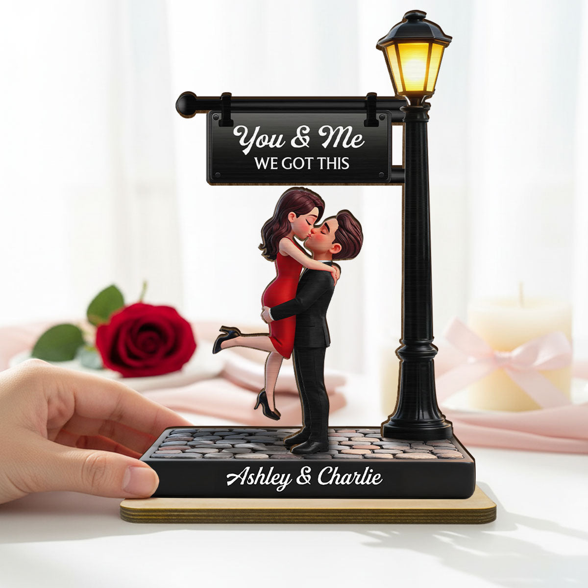 Personalized Couple Wooden Plaque – Custom Name Anniversary & Wedding Gift