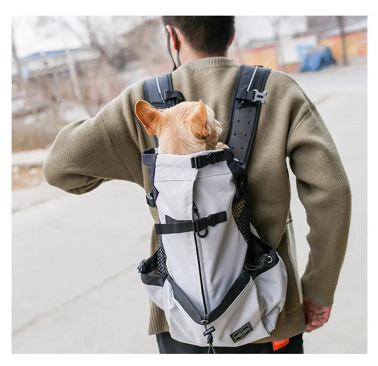Outdoor Hiking Pet Carrier Backpack – Breathable Mesh Travel Bag for Dogs & Cats