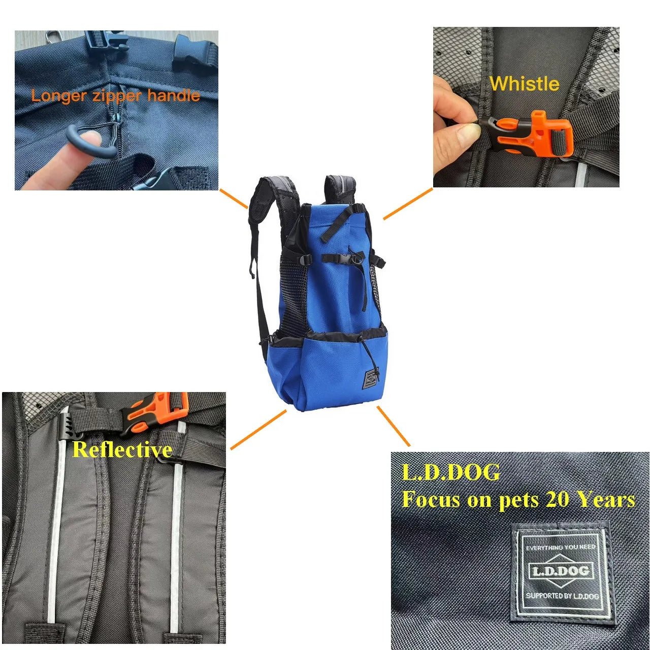 Outdoor Hiking Pet Carrier Backpack – Breathable Mesh Travel Bag for Dogs & Cats