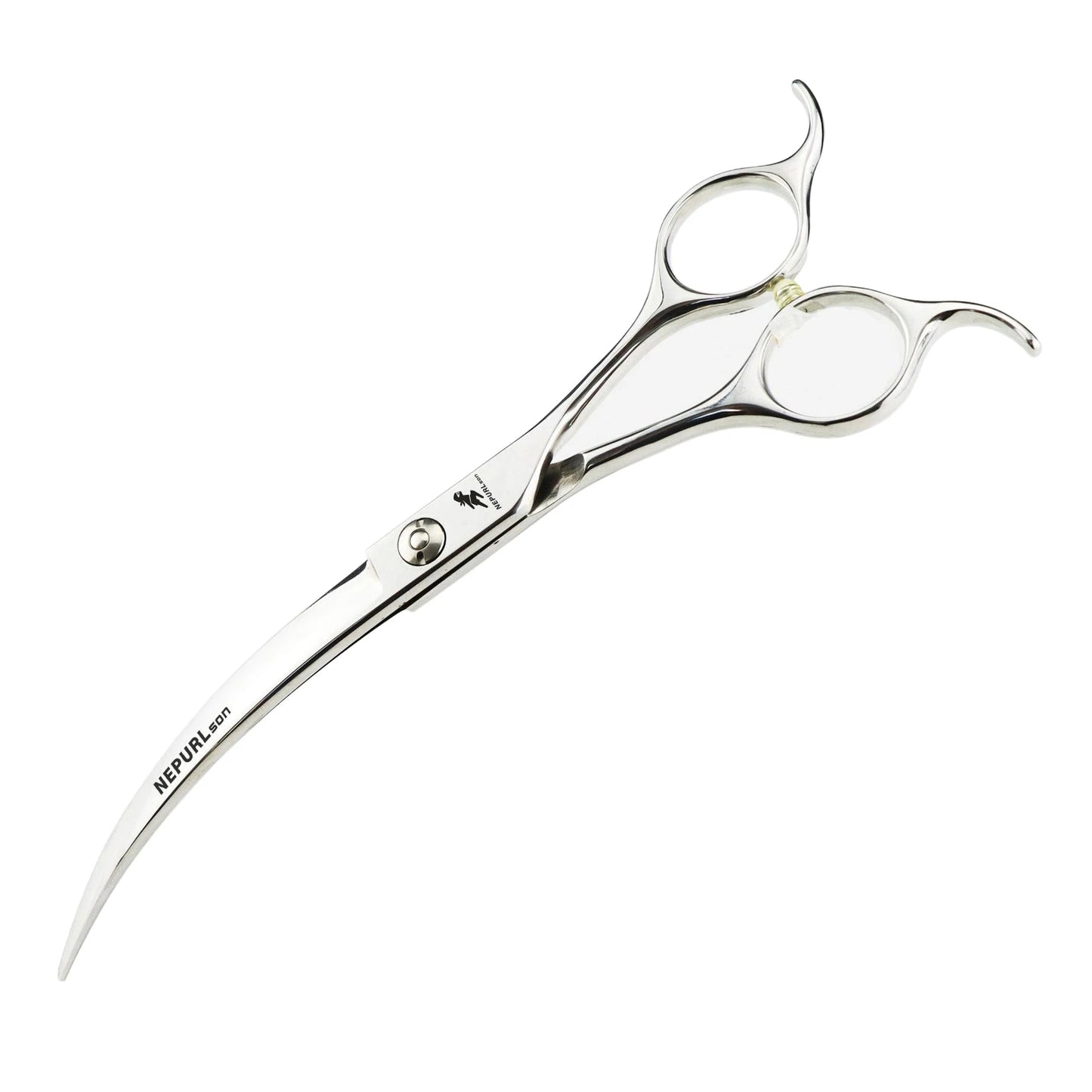 Professional 7" Curved Dog Grooming Scissors – Sharp Pet Beauty Shears for Groomers