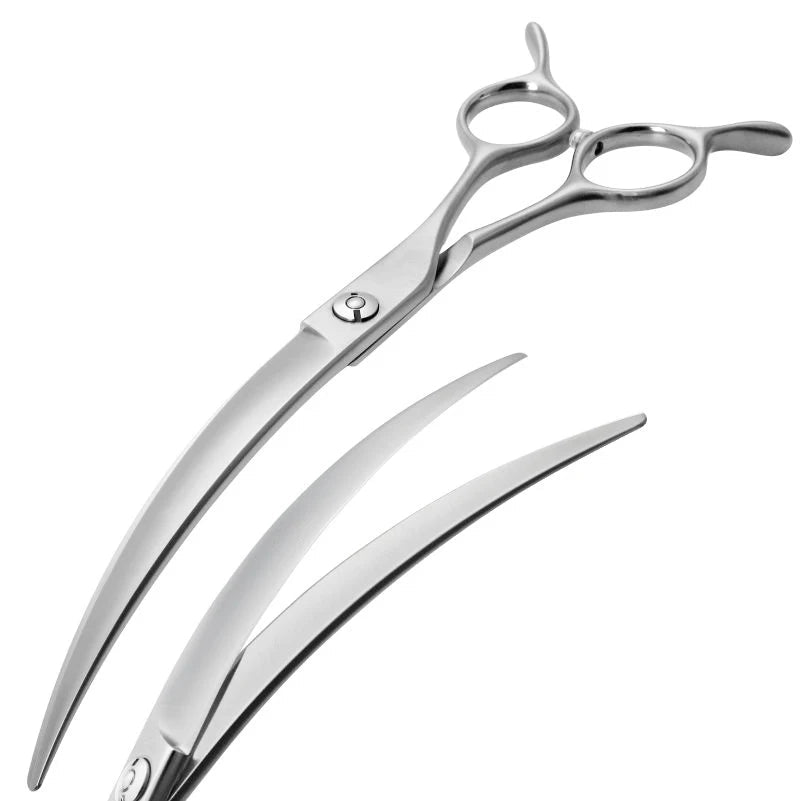 Professional 7" Curved Dog Grooming Scissors – Sharp Pet Beauty Shears for Groomers