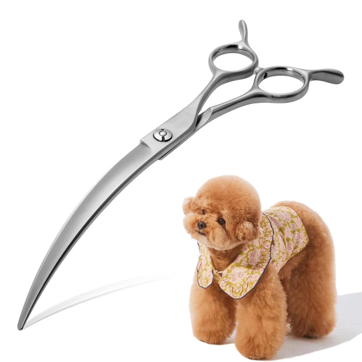 Professional Dog Grooming Curved Scissors – 7.5" Japanese Stainless Steel Pet Shears
